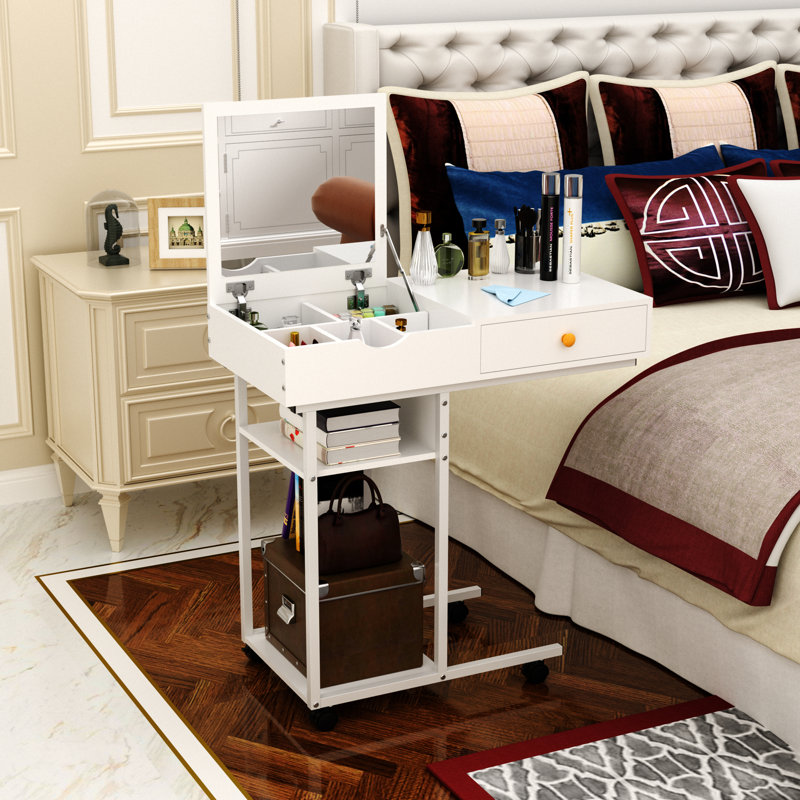 Ebern Designs Antoinique Portable Vanity Set with Mirror & Reviews